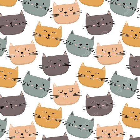 Фон с котами бесшовный