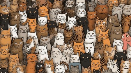 Котики много