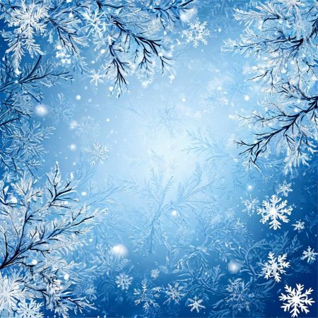 Зимний фон снежинки