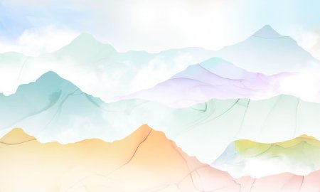 Горы акварелью