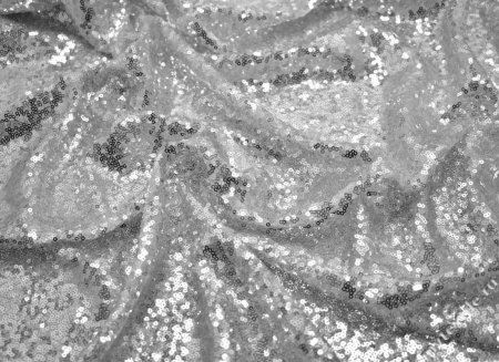 Серебряные пайетки ткань