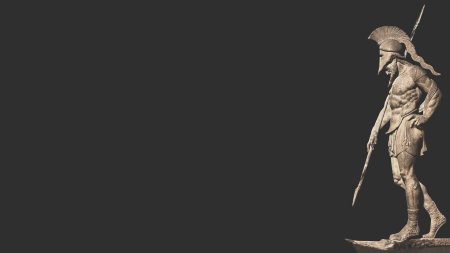 Скульптура на черном фоне