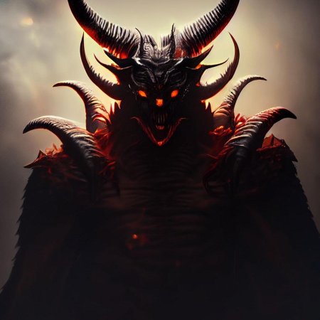 Демон с рогами