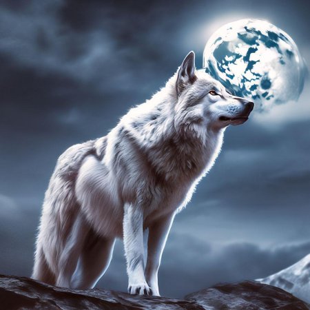 На фоне луны