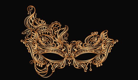 Маска карнавальная Золотая