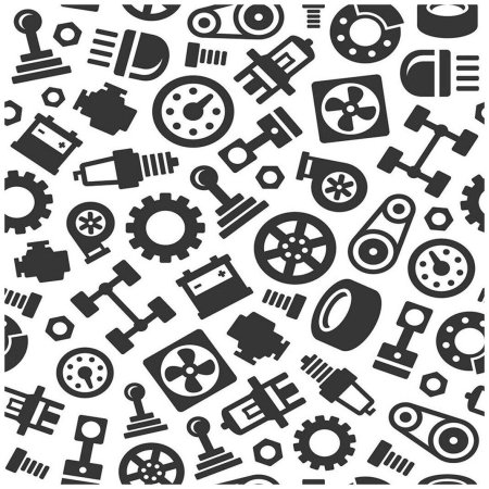 Паттерн с автомобильными деталями