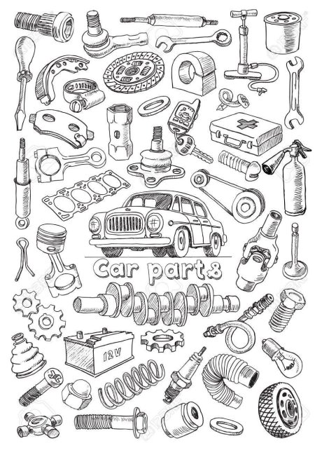 Эскиз детали автомобиля