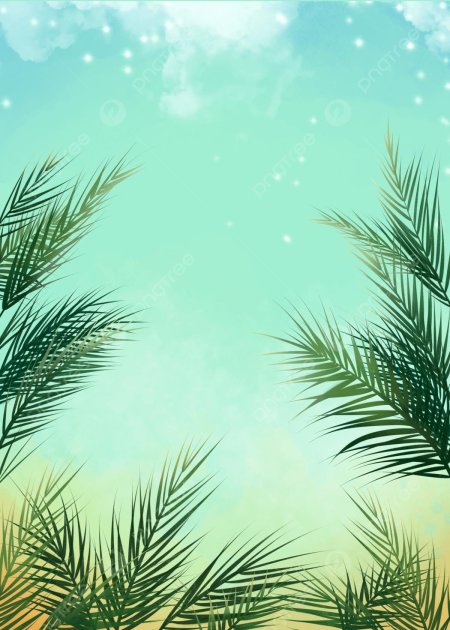 Фон с ветками пальмы