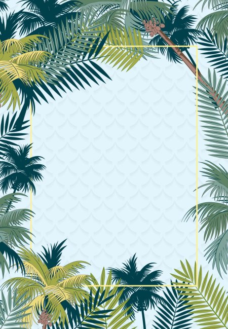 Рамка в тропическом стиле