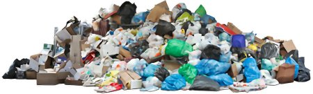 Мусор на белом фоне