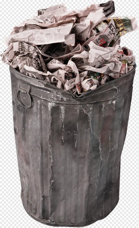 Мусорное ведро с мусором