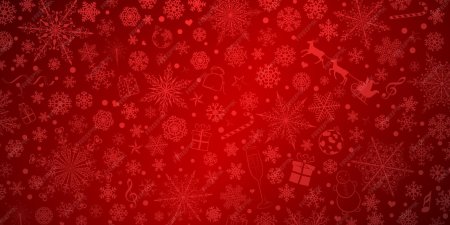 Красный фон со снежинками