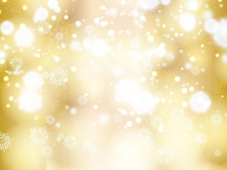 Желтый фон со снежинками