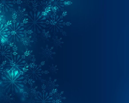 Синий фон со снежинками