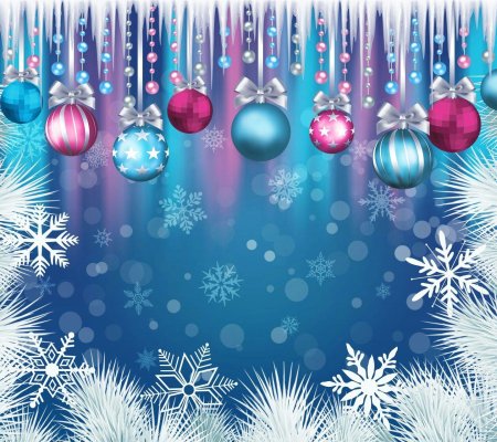 Синие новогодние шары