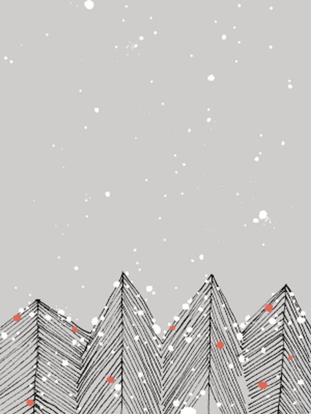 Минималистичные новогодние постеры