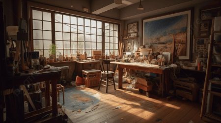 Мастерская художника интерьер