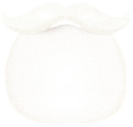 Борода Деда Мороза без фона