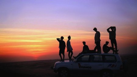 Бтс на машине в закате