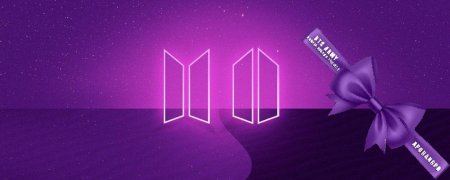 Фиолетовый фон БТС