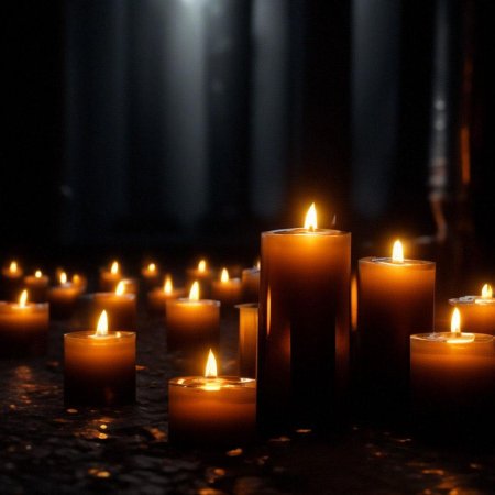 Черный фон со свечой