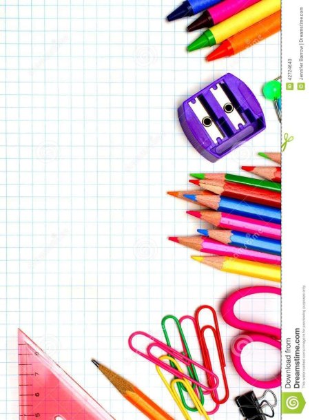 Школьные принадлежности фон