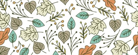Бесшовный фон листья