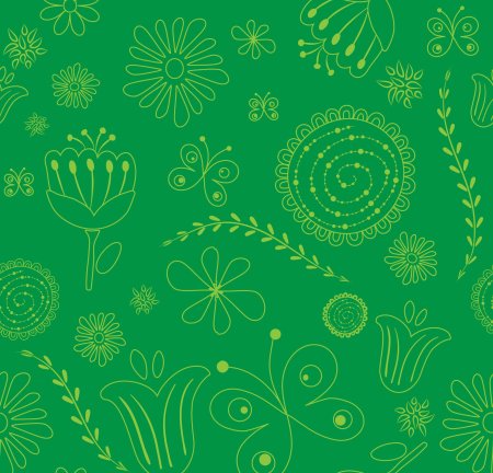 Зеленый орнамент