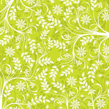 Зеленый фон с орнаментом