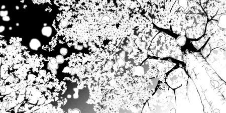 Манга сакура дерево