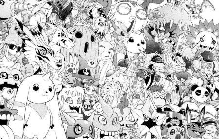 Аниме плакаты чб