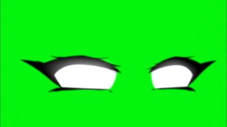 Глаза и рот на зеленом фоне