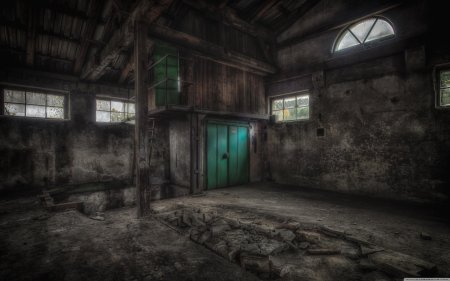 Аниме фон заброшка внутри