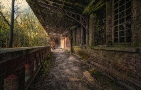 Заброшенный город фон