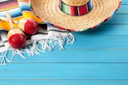 Мексика сомбреро маракасы