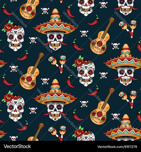 Мексиканский череп паттерн