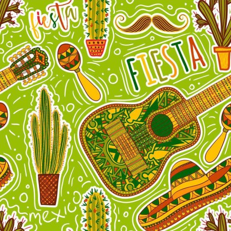 Кактусы Мексика орнаменты