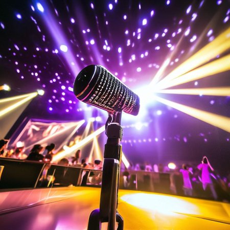 Сцена с микрофоном