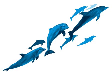 Стая дельфинов