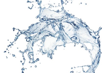 Всплеск воды на прозрачном фоне