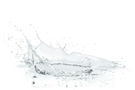 Брызги воды на прозрачном фоне