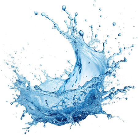 Всплеск воды без фона