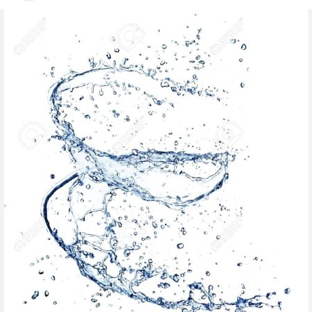 Всплеск воды на белом фоне