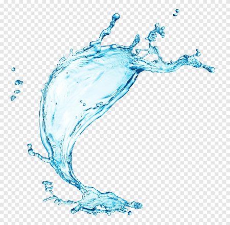 Брызги воды на прозрачном фоне для фотошопа