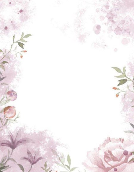 Цветочная рамка для пригласительных