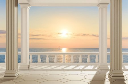 Рим фрески колоннада