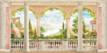 Рим фрески колоннада