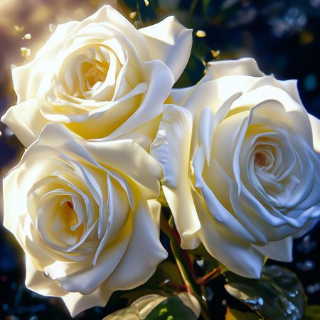 Шикарные белые розы