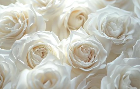 Цветы розы белые