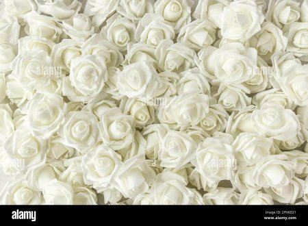 Белые розы искусственные